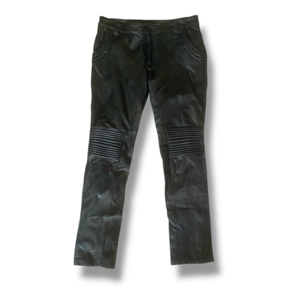 Women’s vintage Zadig & Voltaire black leather pants size 36(France) 2 in USA - Picture 3 of 10
